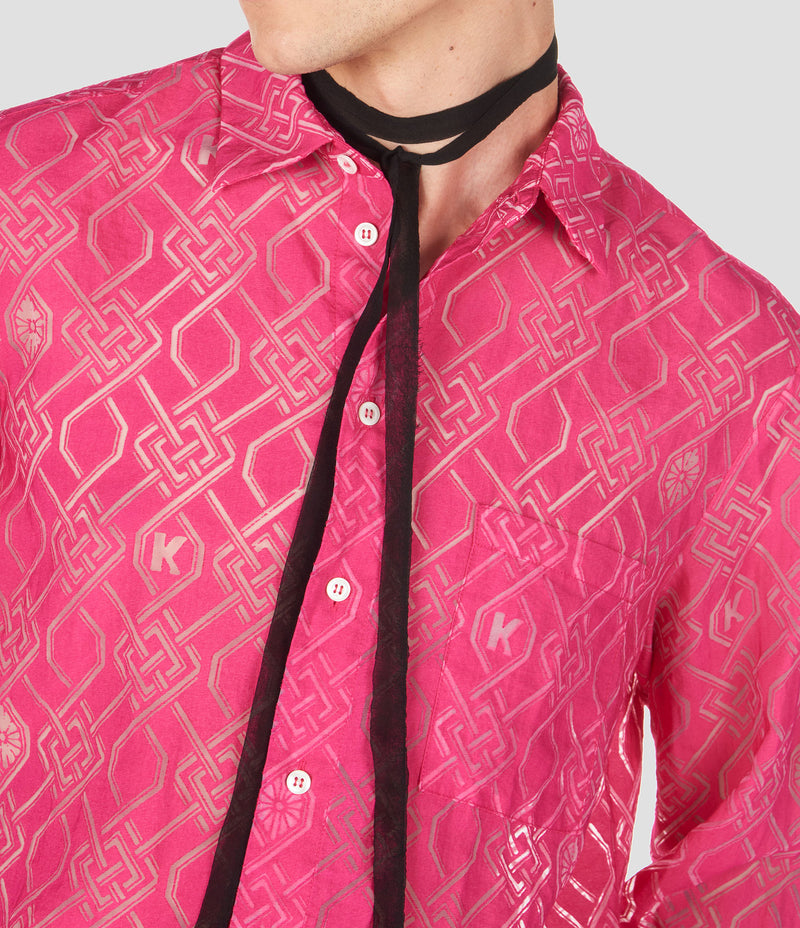 POPLIN DEVORÉ LONG SLEEVES SHIRT