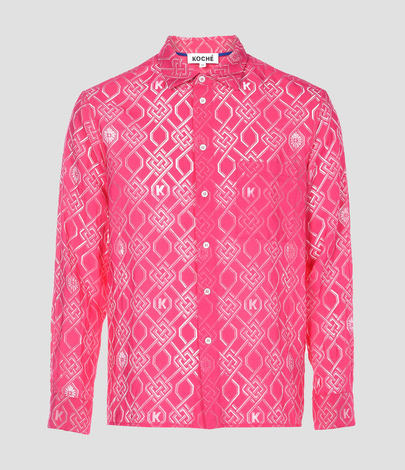POPLIN DEVORÉ LONG SLEEVES SHIRT