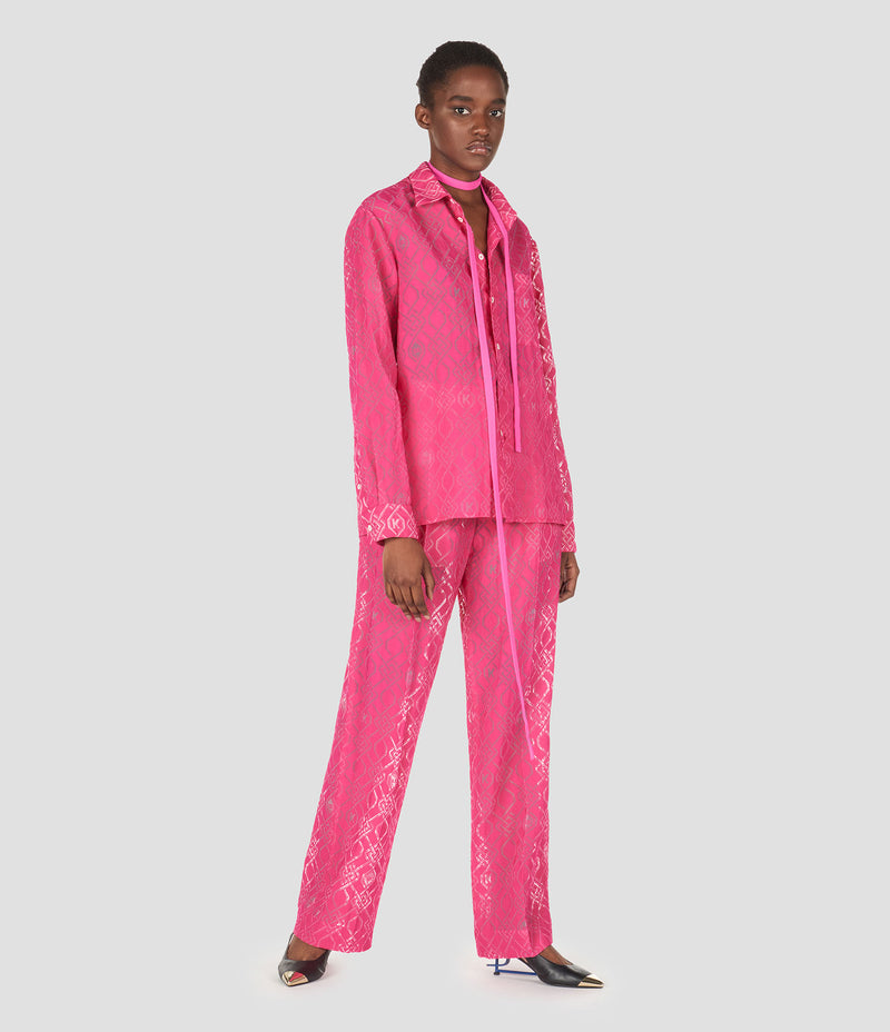 POPLIN DEVORÉ LONG SLEEVES SHIRT