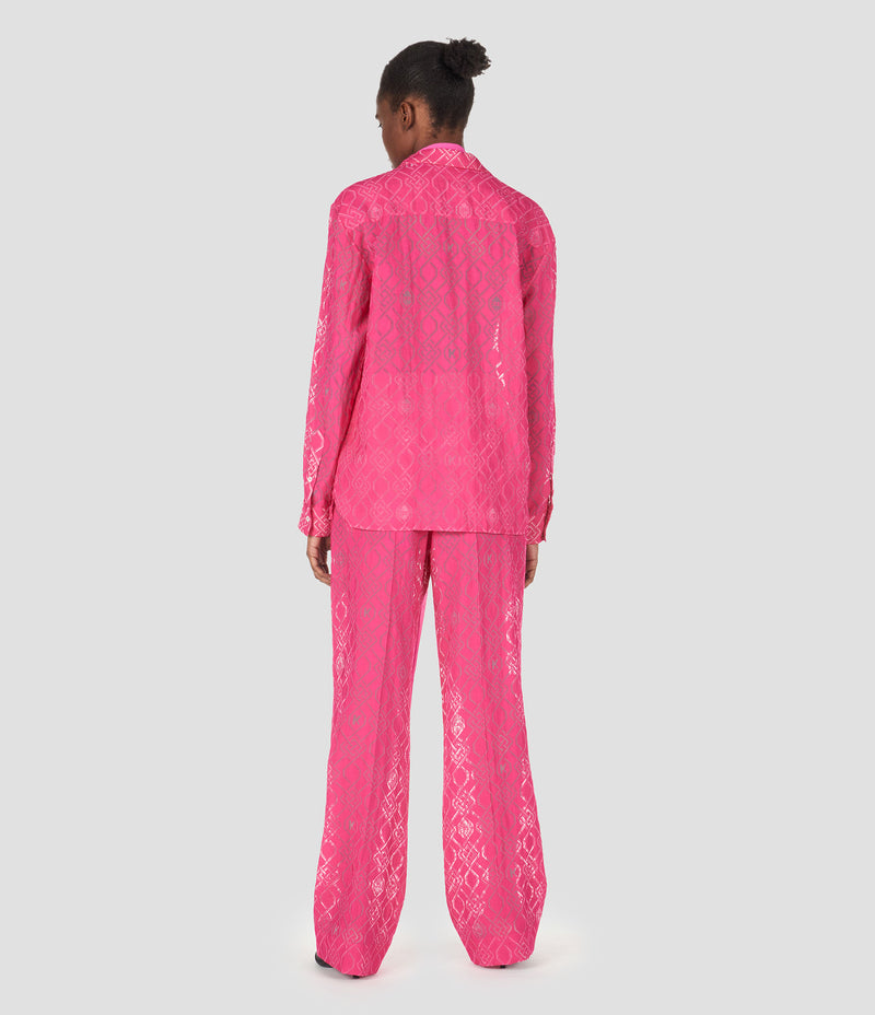 POPLIN DEVORÉ LONG SLEEVES SHIRT