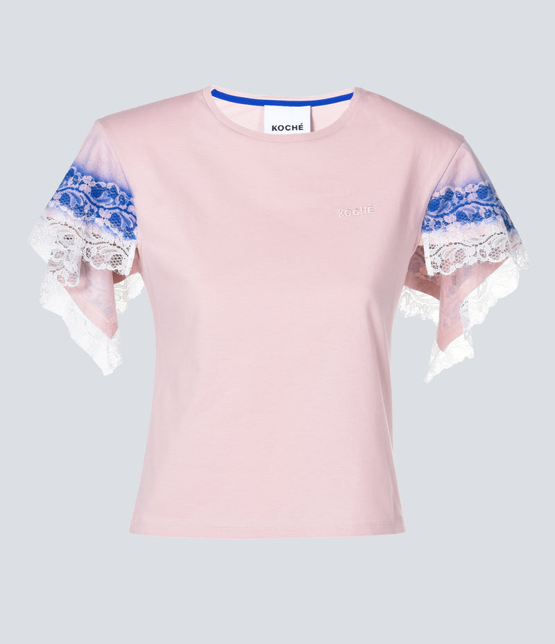 PINK LACE T-SHIRT