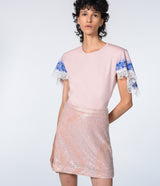 PINK LACE T-SHIRT