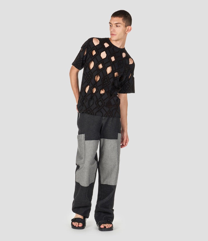 MONOGRAM FLOC PRINT T-SHIRT