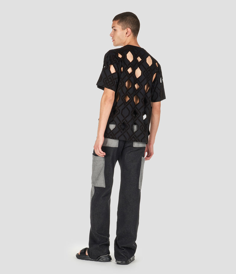 MONOGRAM FLOC PRINT T-SHIRT