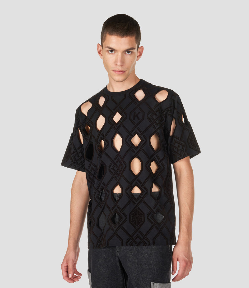MONOGRAM FLOC PRINT T-SHIRT