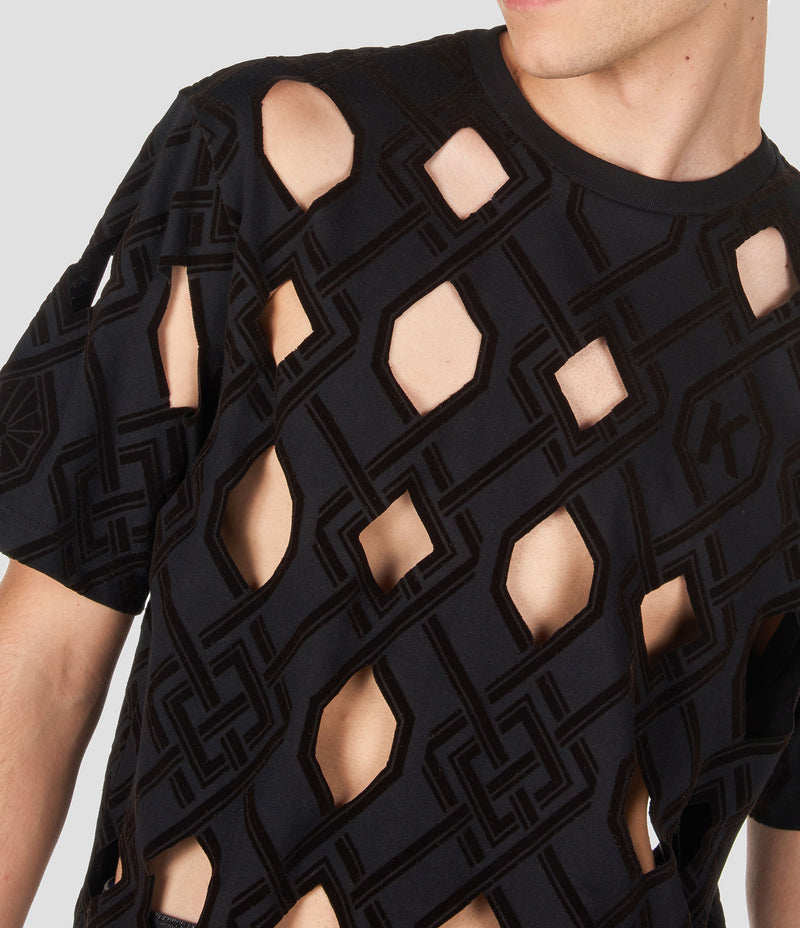 MONOGRAM FLOC PRINT T-SHIRT