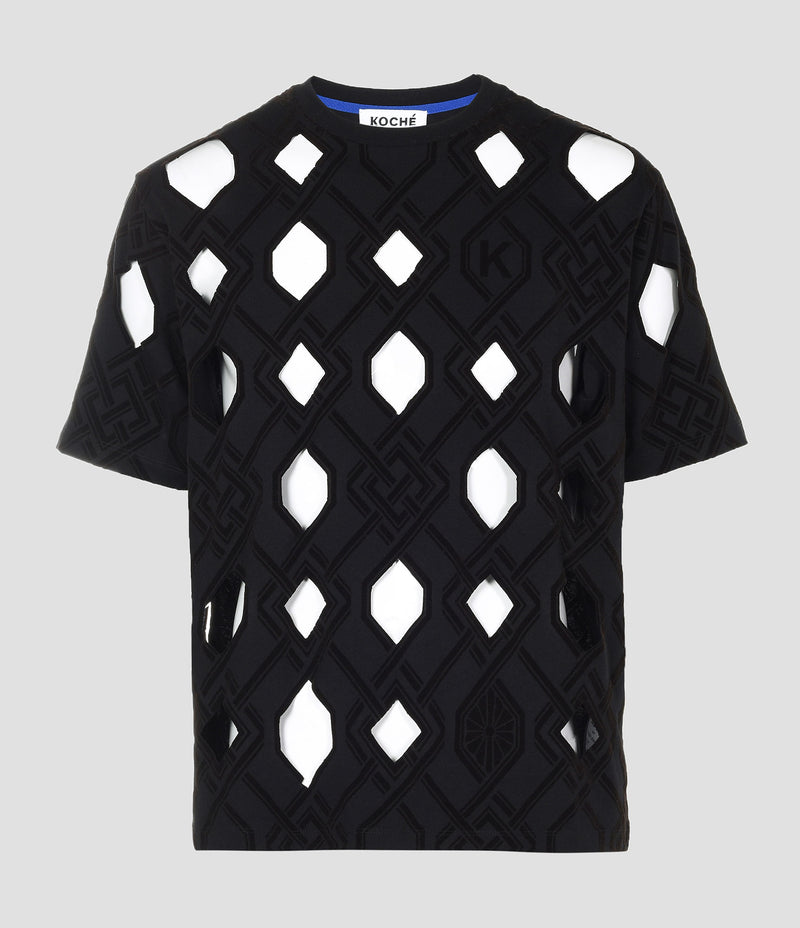MONOGRAM FLOC PRINT T-SHIRT