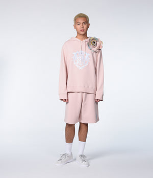 PINK CREST HOODIE