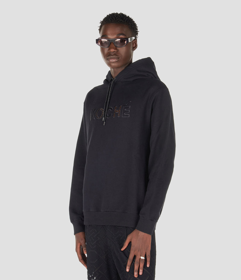 Embroidery Logo Hoodie Black-SK3GU0016S25566900