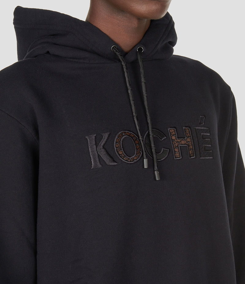 Embroidery Logo Hoodie Black-SK3GU0016S25566900