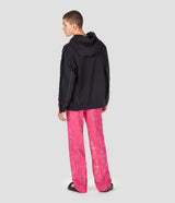BLACK COTTON FLEECE HOODIE SWEATSHIRT