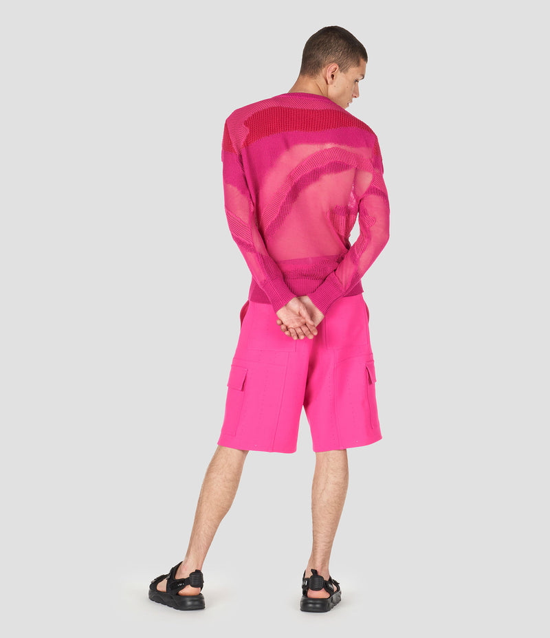 PINK INTARSIA SWEATER