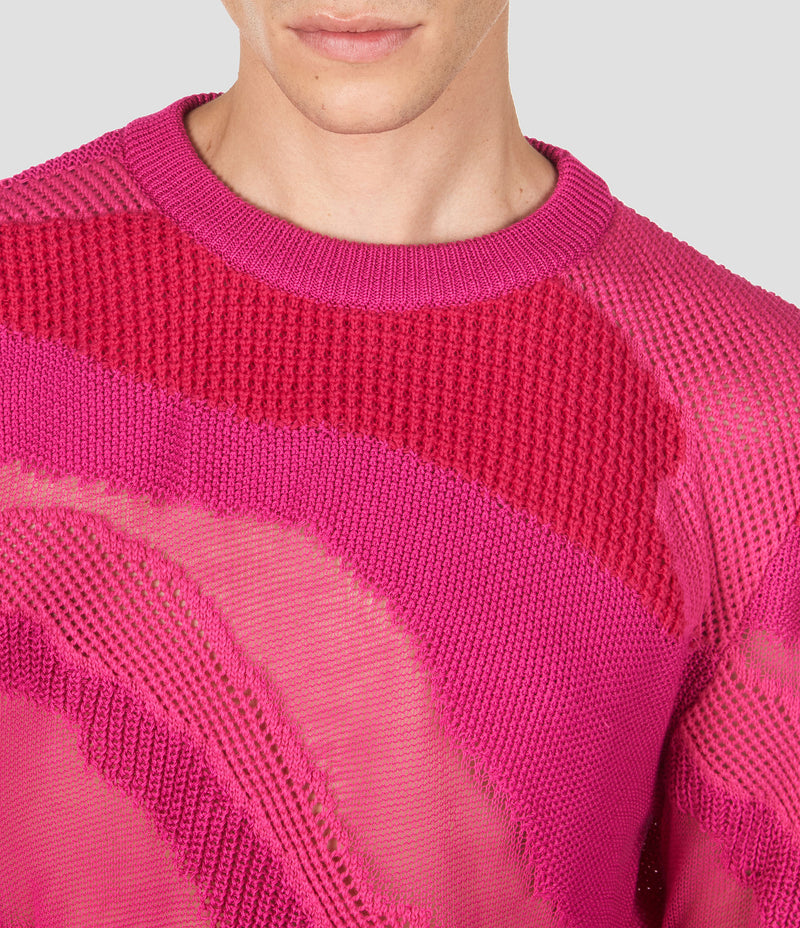 PINK INTARSIA SWEATER