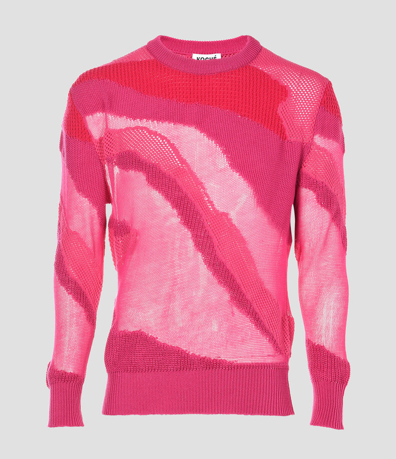 PINK INTARSIA SWEATER