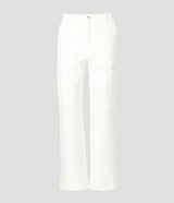 WHITE MULTIPOCKET CARGO TROUSERS