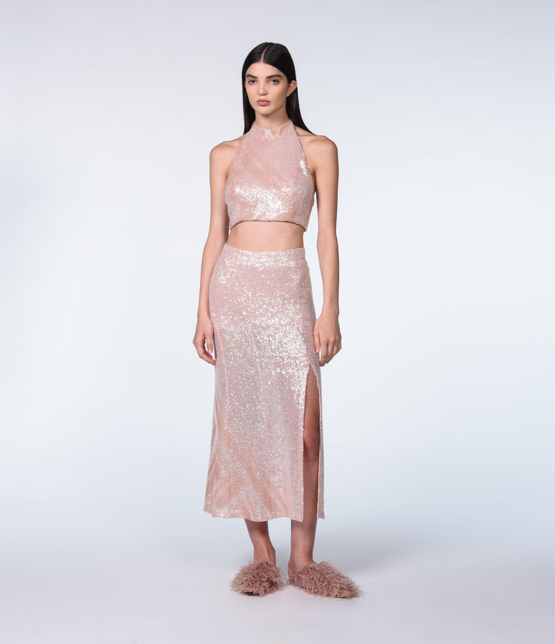 SEQUINS LONG SKIRT