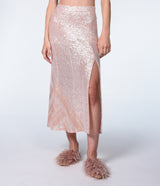 SEQUINS LONG SKIRT