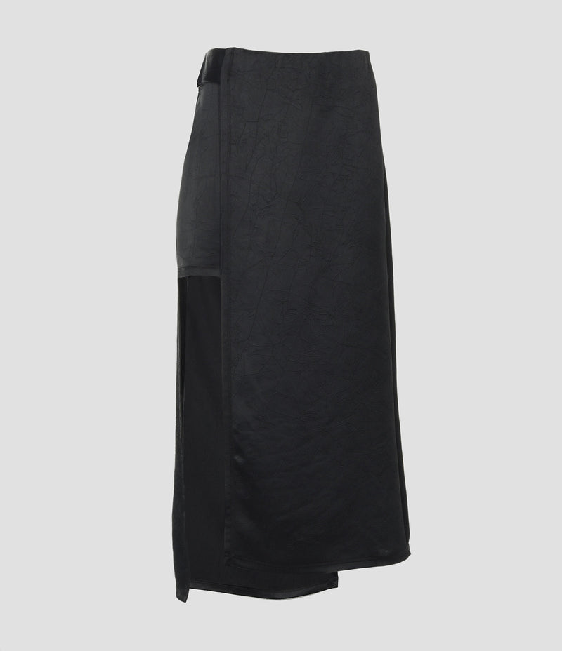 BLACK MULTI LAYERS LONG SKIRT