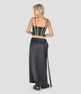 BLACK MULTI LAYERS LONG SKIRT