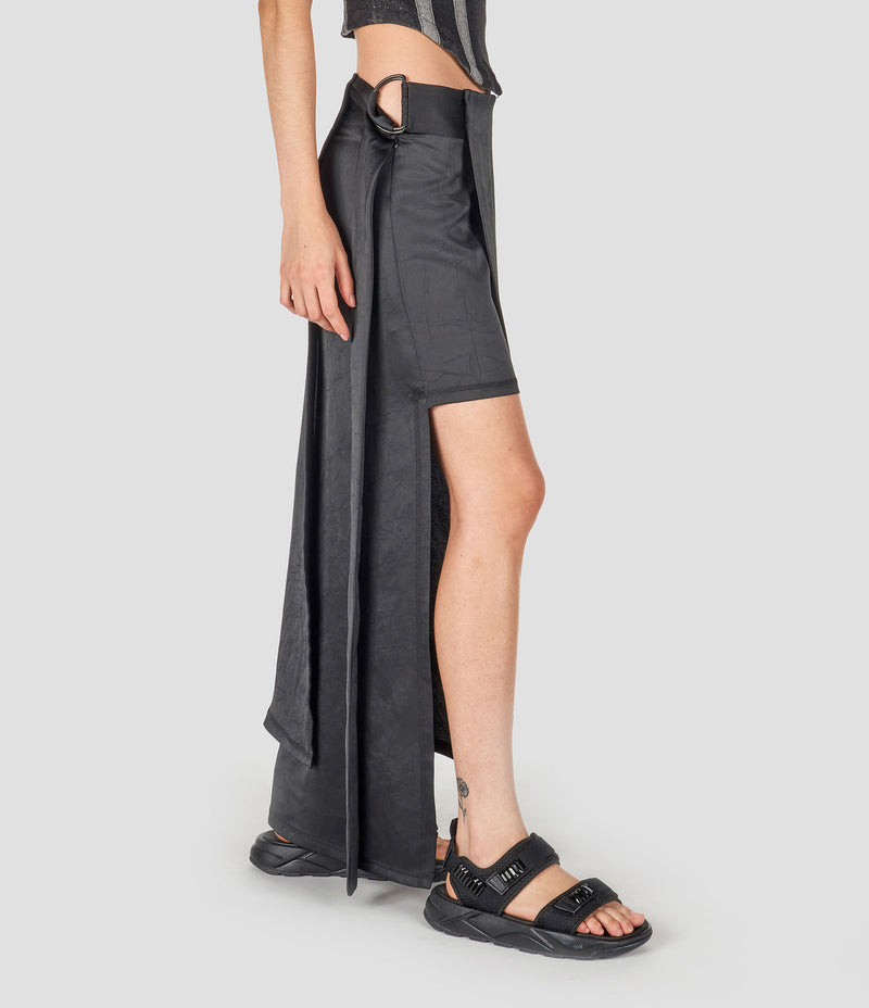 BLACK MULTI LAYERS LONG SKIRT