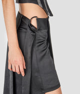 BLACK MULTI LAYERS LONG SKIRT