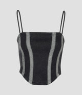 BUSTIER DENIM TOP