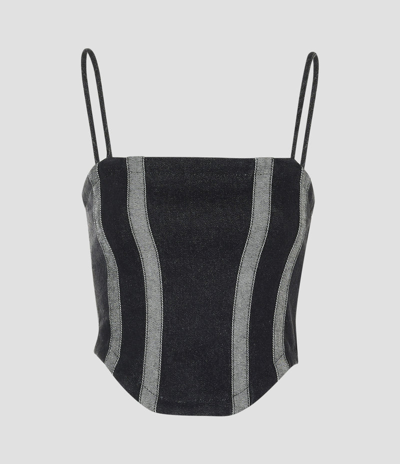 BUSTIER DENIM TOP