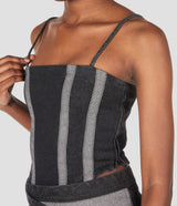 BUSTIER DENIM TOP